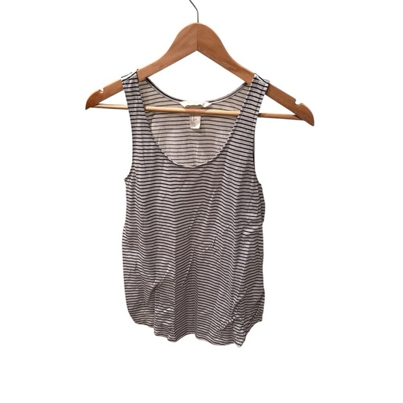 Tops - H and M Striped Sleeveless tank top - Black and White